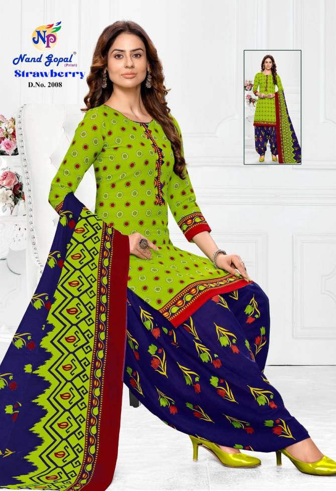 Nand Gopal Strawberry 2 Cotton Printed Casual Daily Wear Dress Material Collection